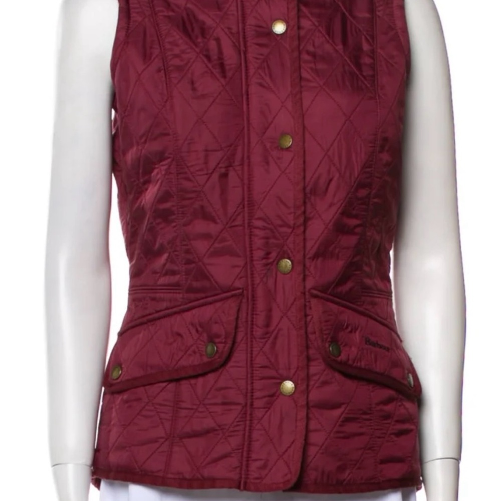 Barbour Red Quilted Vest